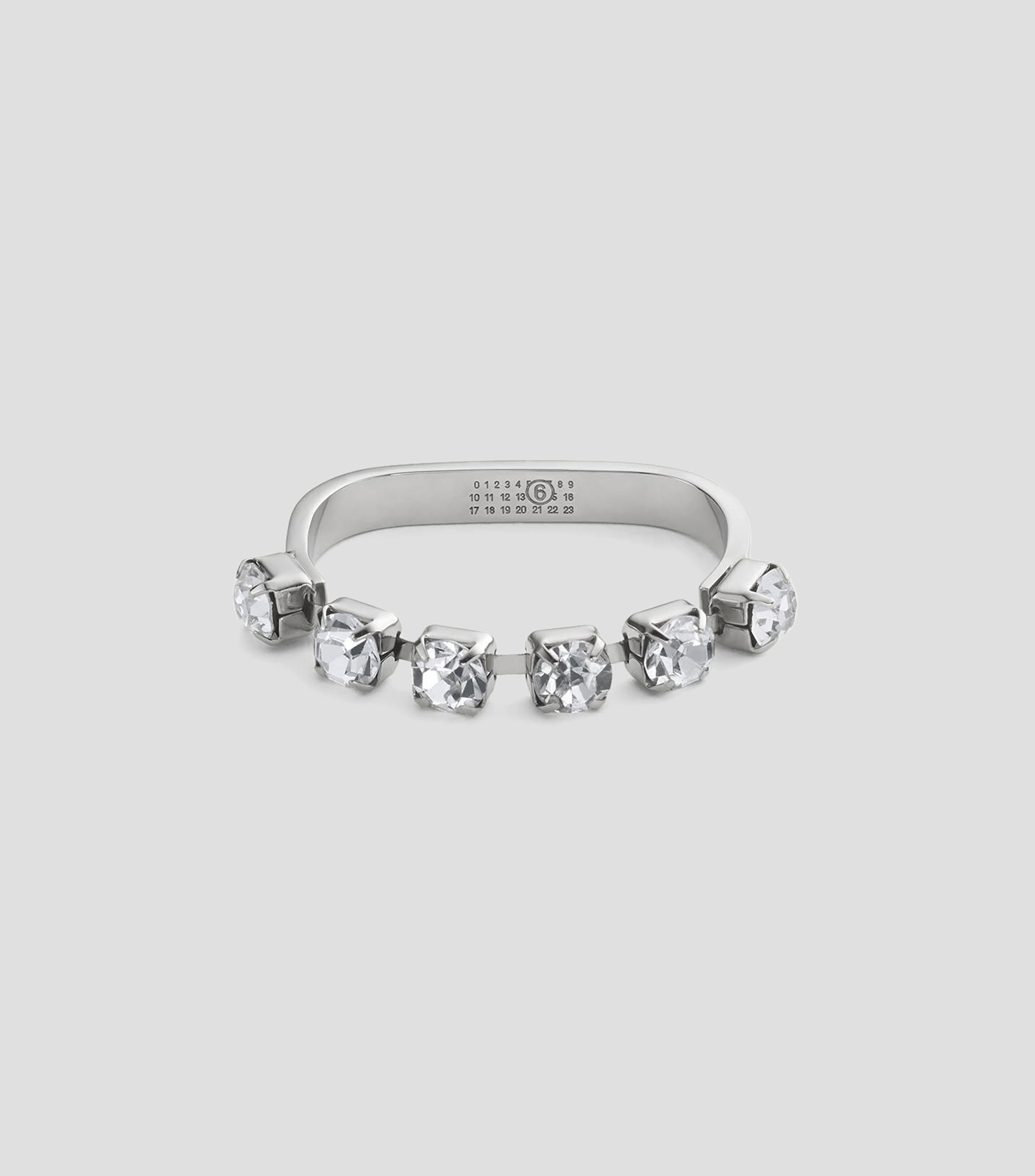 Anillo para dos dedos con diamantes sintéticos Mujer